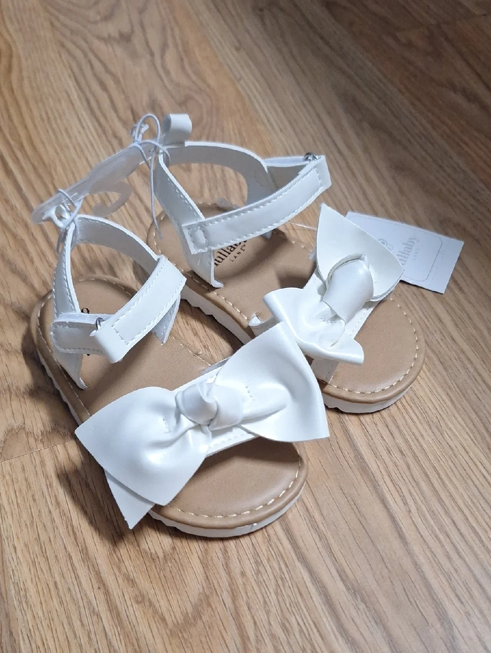 Toddler White Bow Sandals for Baby Girls